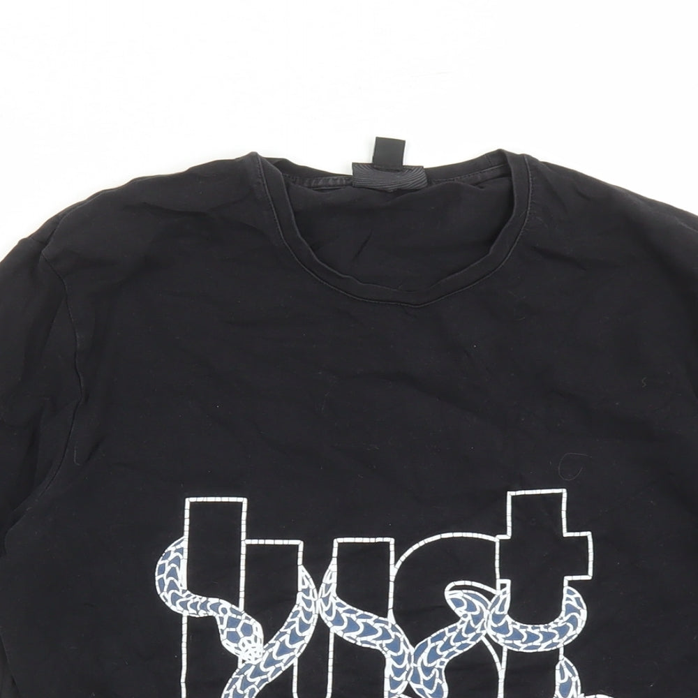 Just Cavalli Mens Black Cotton T-Shirt Size M Crew Neck