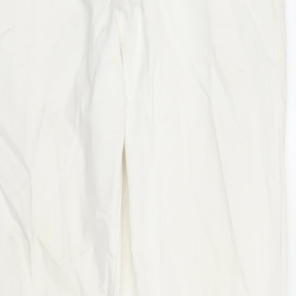 Mens UK Size 30 in river is Slim Fit Straight White Jeans