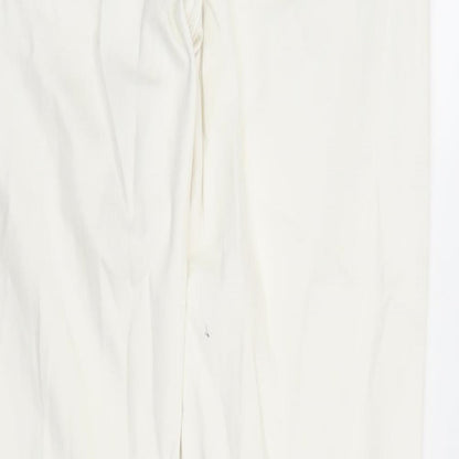 Mens UK Size 30 in river is Slim Fit Straight White Jeans