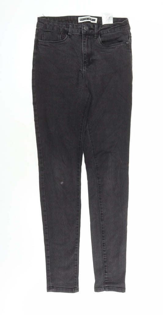 Noisy may Womens Black Cotton Skinny Jeans Size 28 in L30 in Regular Zip - Pockets