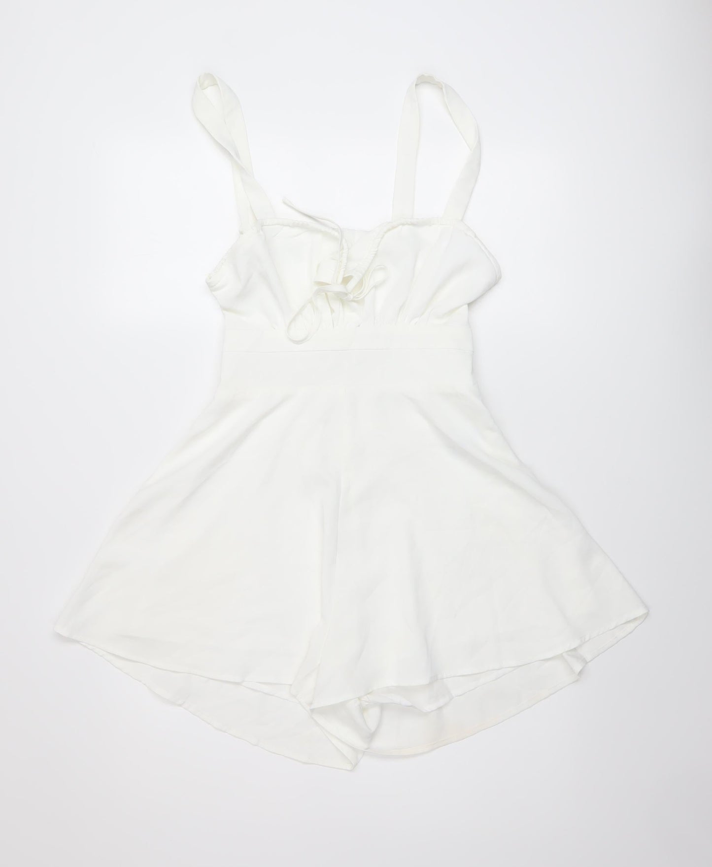 CIDER Womens Ivory Polyester Playsuit One-Piece Size S Zip