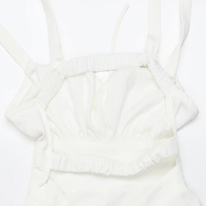 CIDER Womens Ivory Polyester Playsuit One-Piece Size S Zip