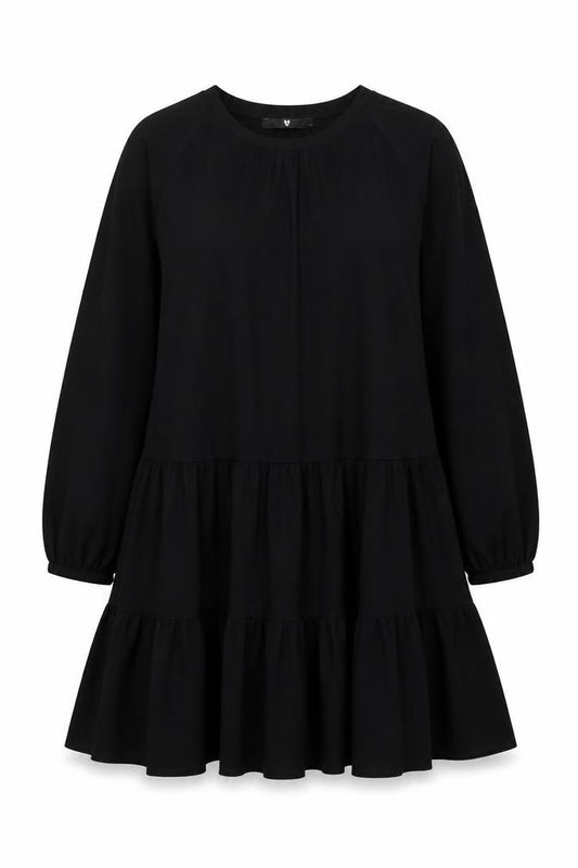 Very Womens Black Polyester A-Line Size 16 Round Neck Pullover
