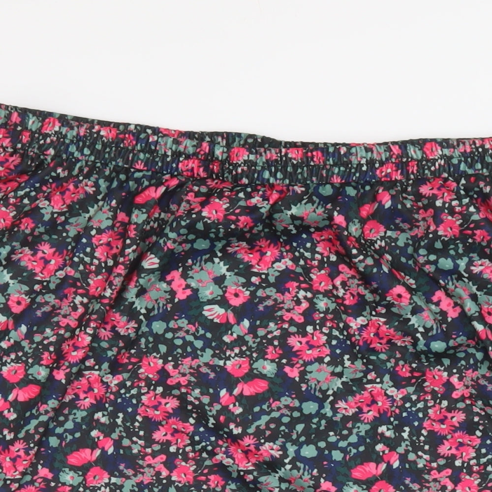 Fashion Frendly Womens Multicoloured Floral Polyester A-Line Skirt Size XL