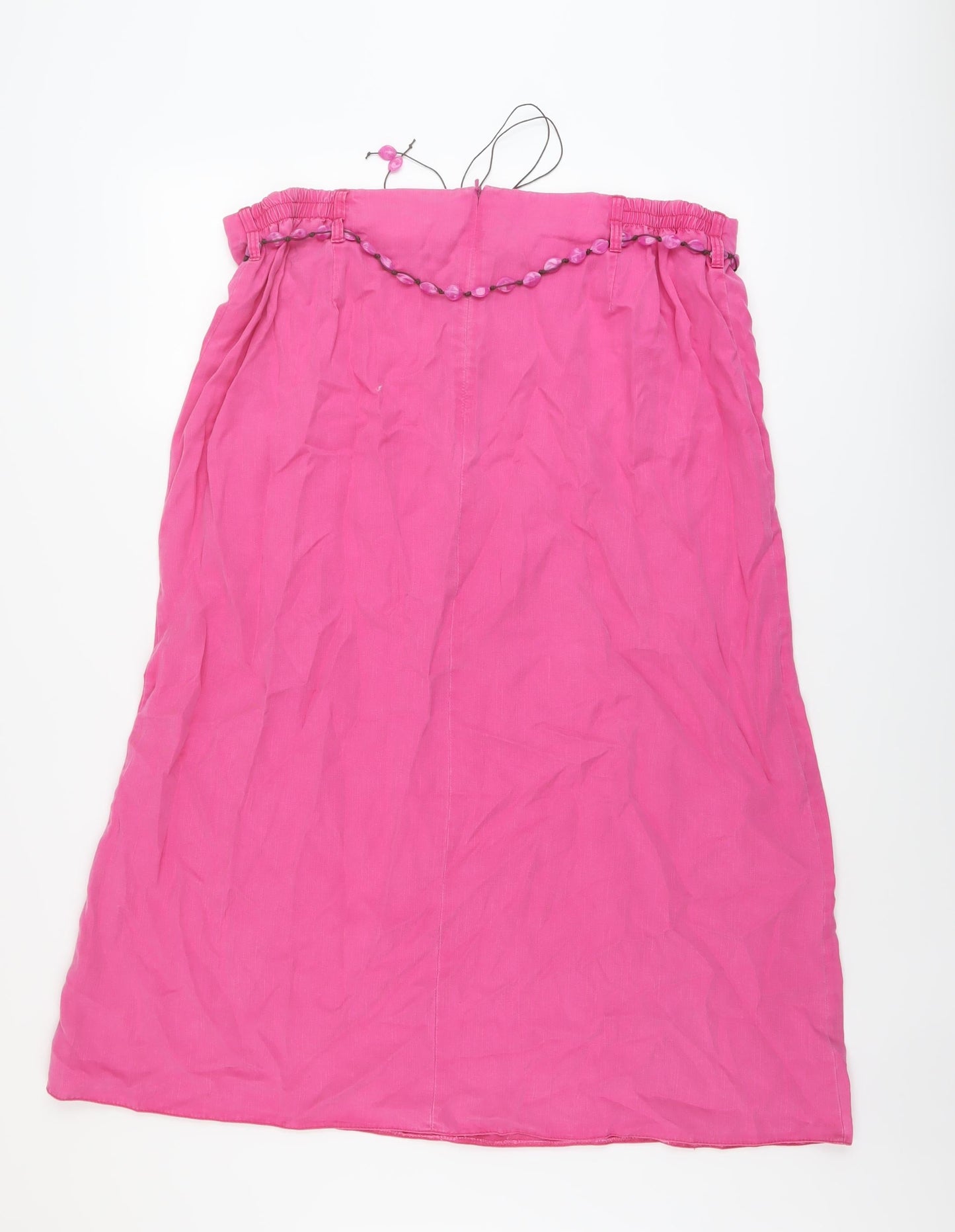 Ann Harvey Womens Pink Lyocell A-Line Skirt Size 18 Zip
