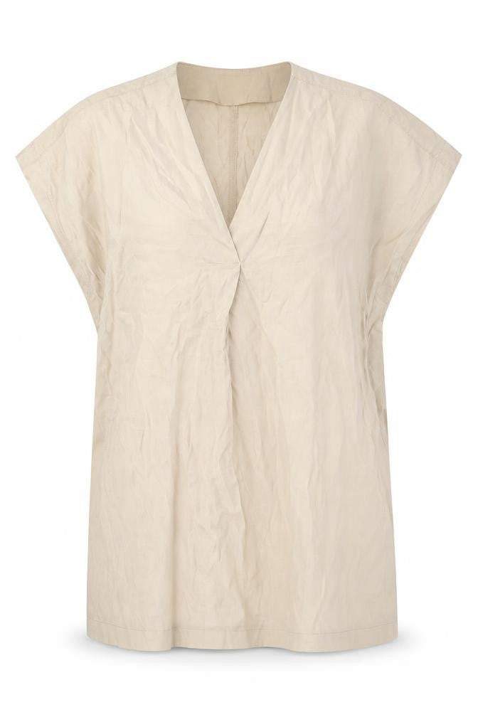 Womens UK Size XS H&M Beige Tunic Blouse