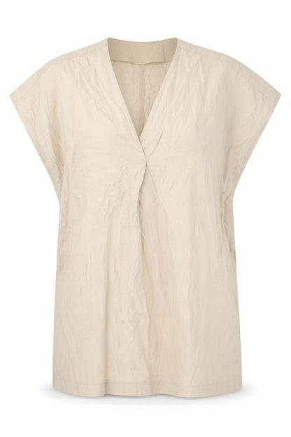 Womens UK Size XS H&M Beige Tunic Blouse