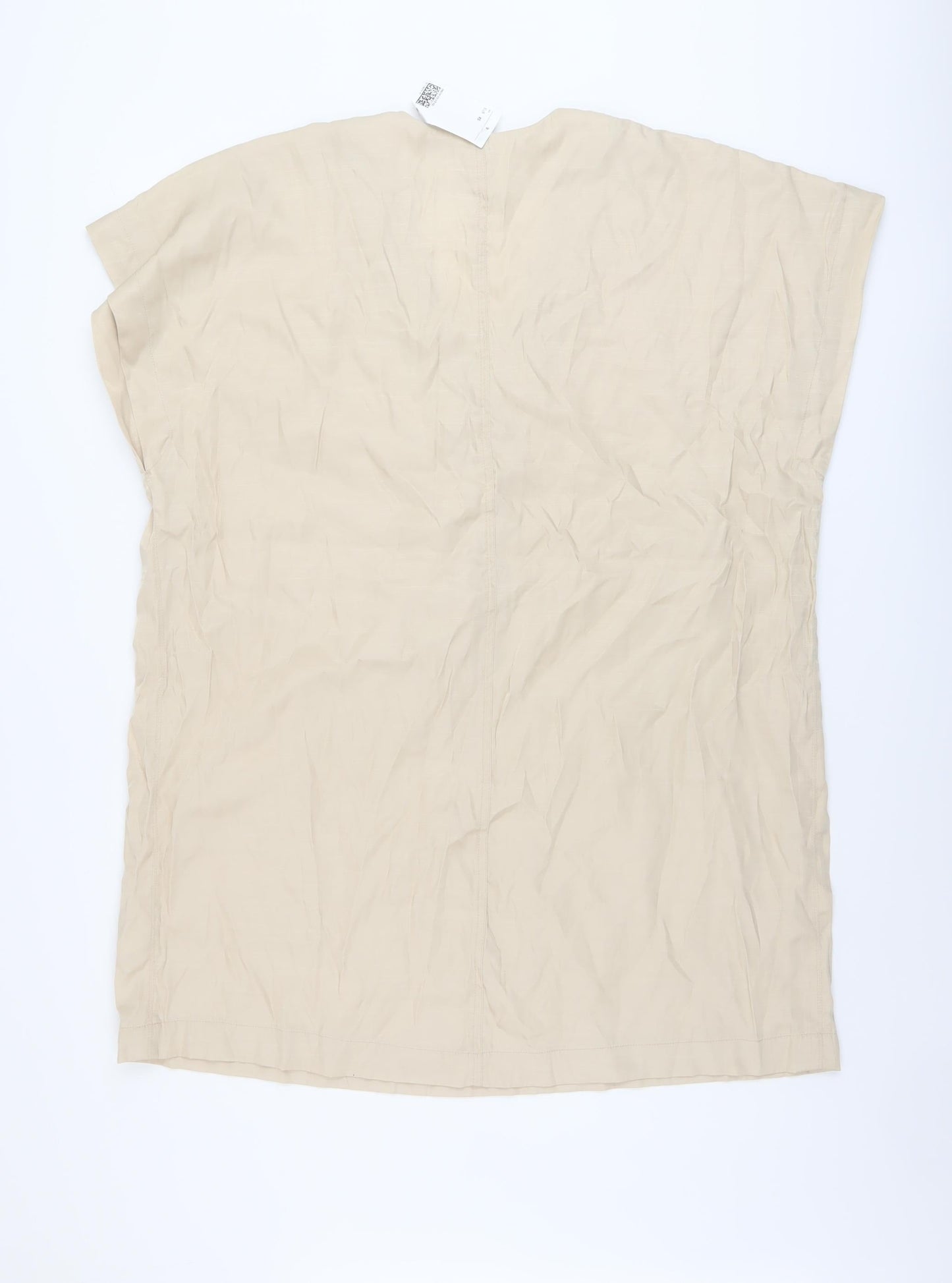 Womens UK Size XS H&M Beige Tunic Blouse