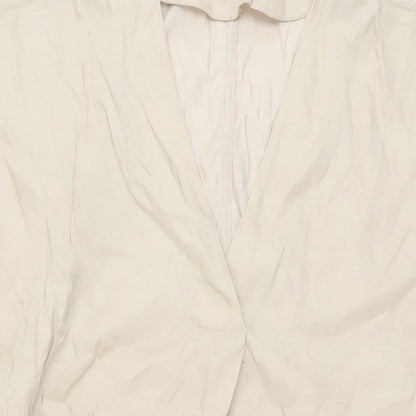 Womens UK Size XS H&M Beige Tunic Blouse