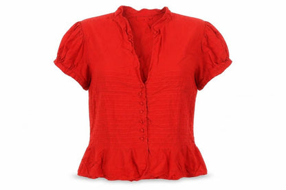Womens UK Size 16 Linea Red Basic Blouse
