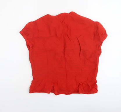 Womens UK Size 16 Linea Red Basic Blouse