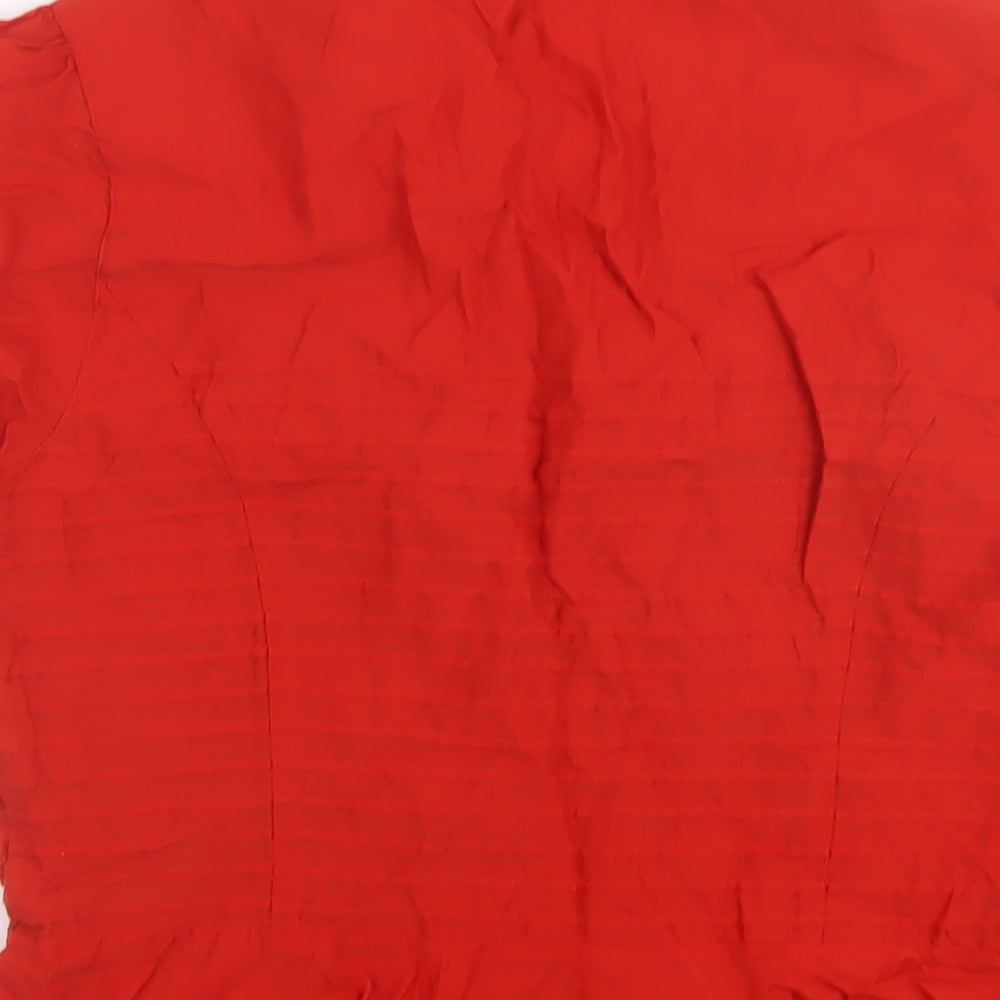 Womens UK Size 16 Linea Red Basic Blouse