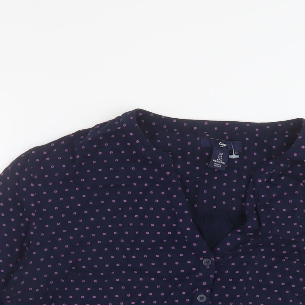 Womens UK Size S Gap Black Basic Blouse