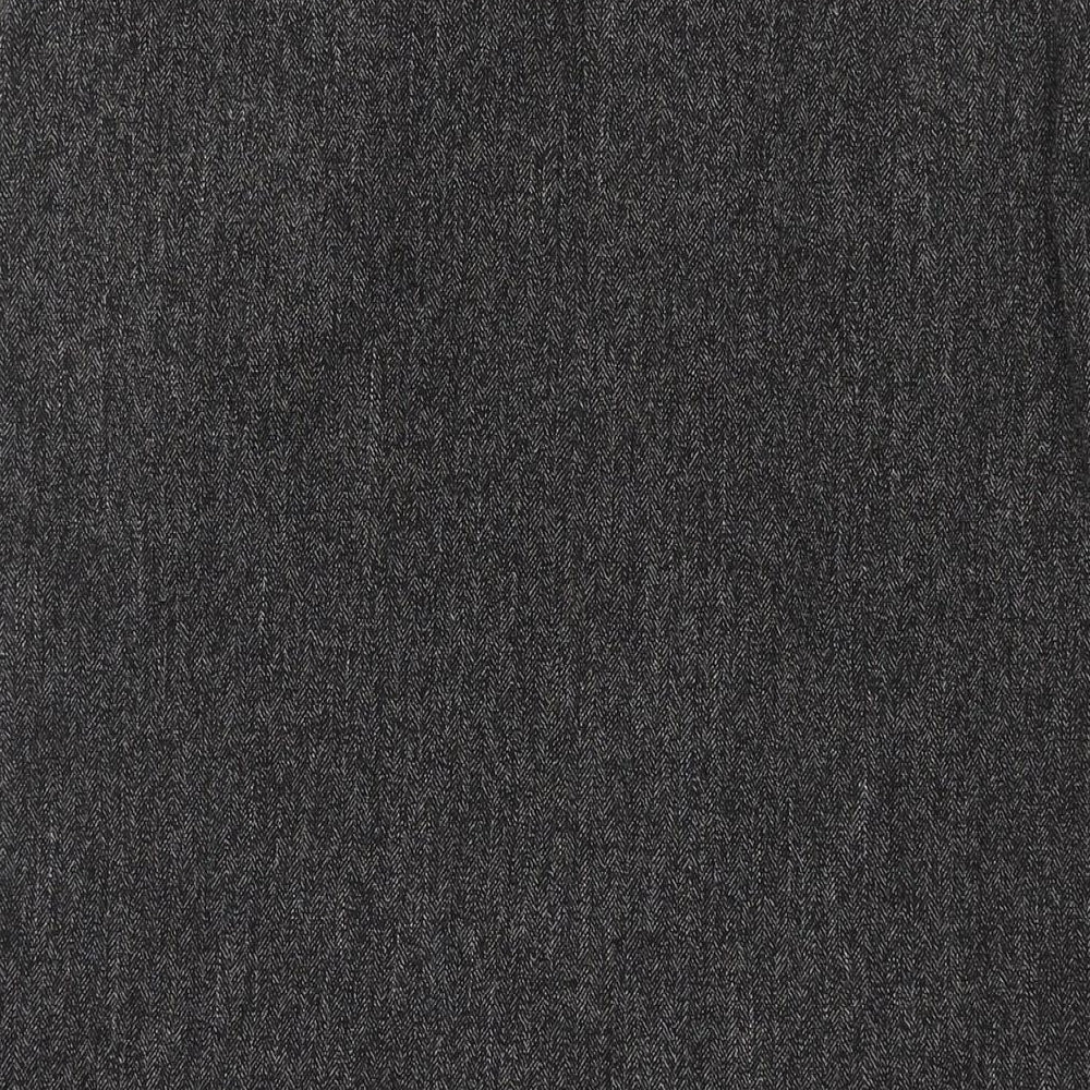 M&Co Womens Black Polyester Trumpet Skirt Size 12 Zip - Belted