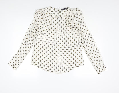 Womens UK Size 10 Marks and Spencer Ivory Basic Blouse