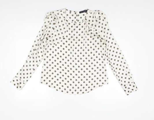 Womens UK Size 10 Marks and Spencer Ivory Basic Blouse