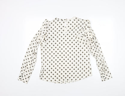 Womens UK Size 10 Marks and Spencer Ivory Basic Blouse