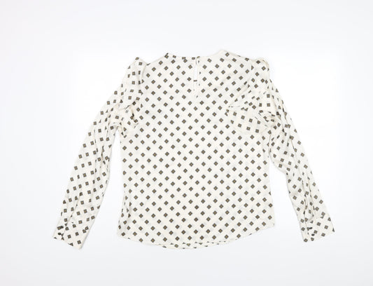Womens UK Size 10 Marks and Spencer Ivory Basic Blouse