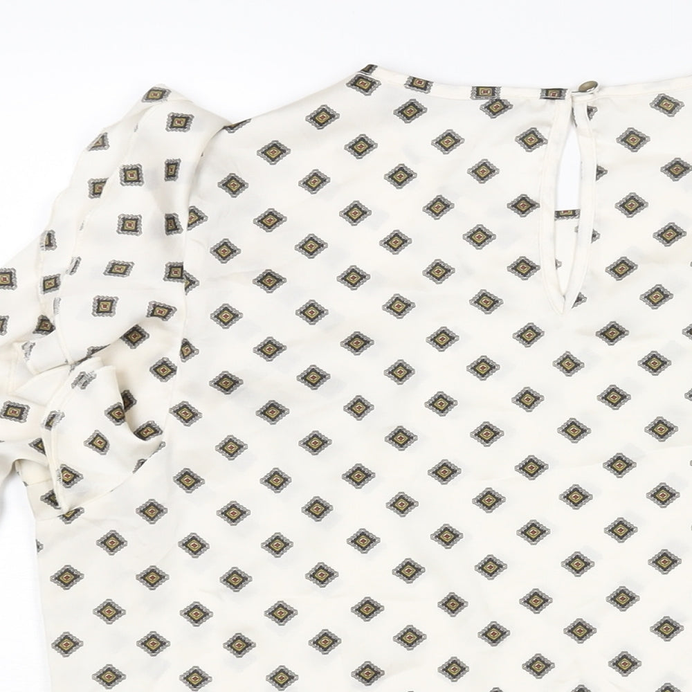 Womens UK Size 10 Marks and Spencer Ivory Basic Blouse