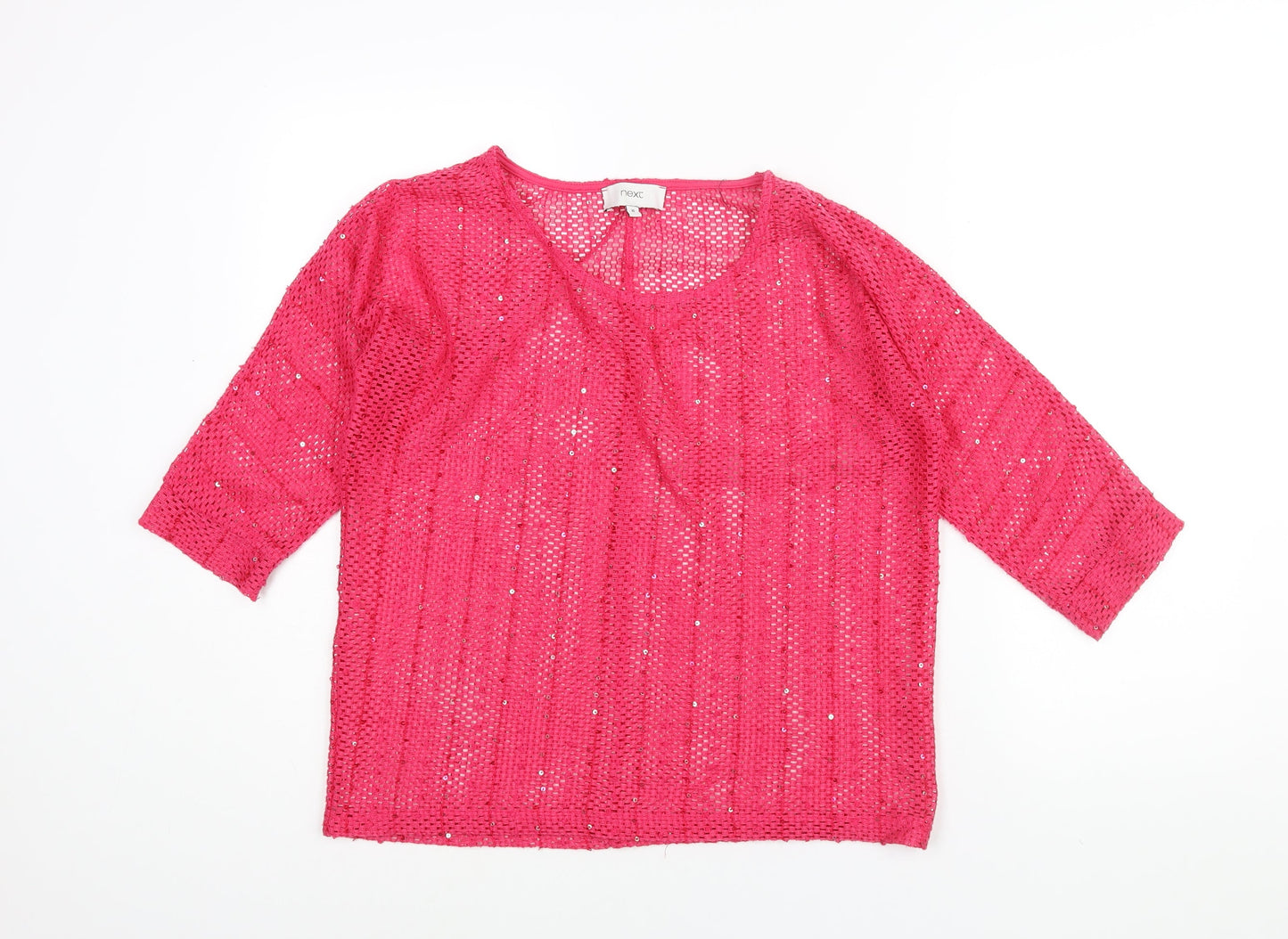 Womens UK Size 10 NEXT Pink Pullover Jumper