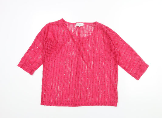 Womens UK Size 10 NEXT Pink Pullover Jumper