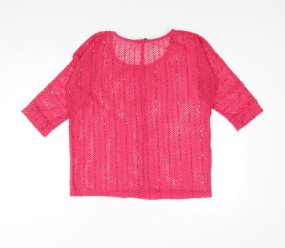 Womens UK Size 10 NEXT Pink Pullover Jumper