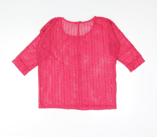 Womens UK Size 10 NEXT Pink Pullover Jumper