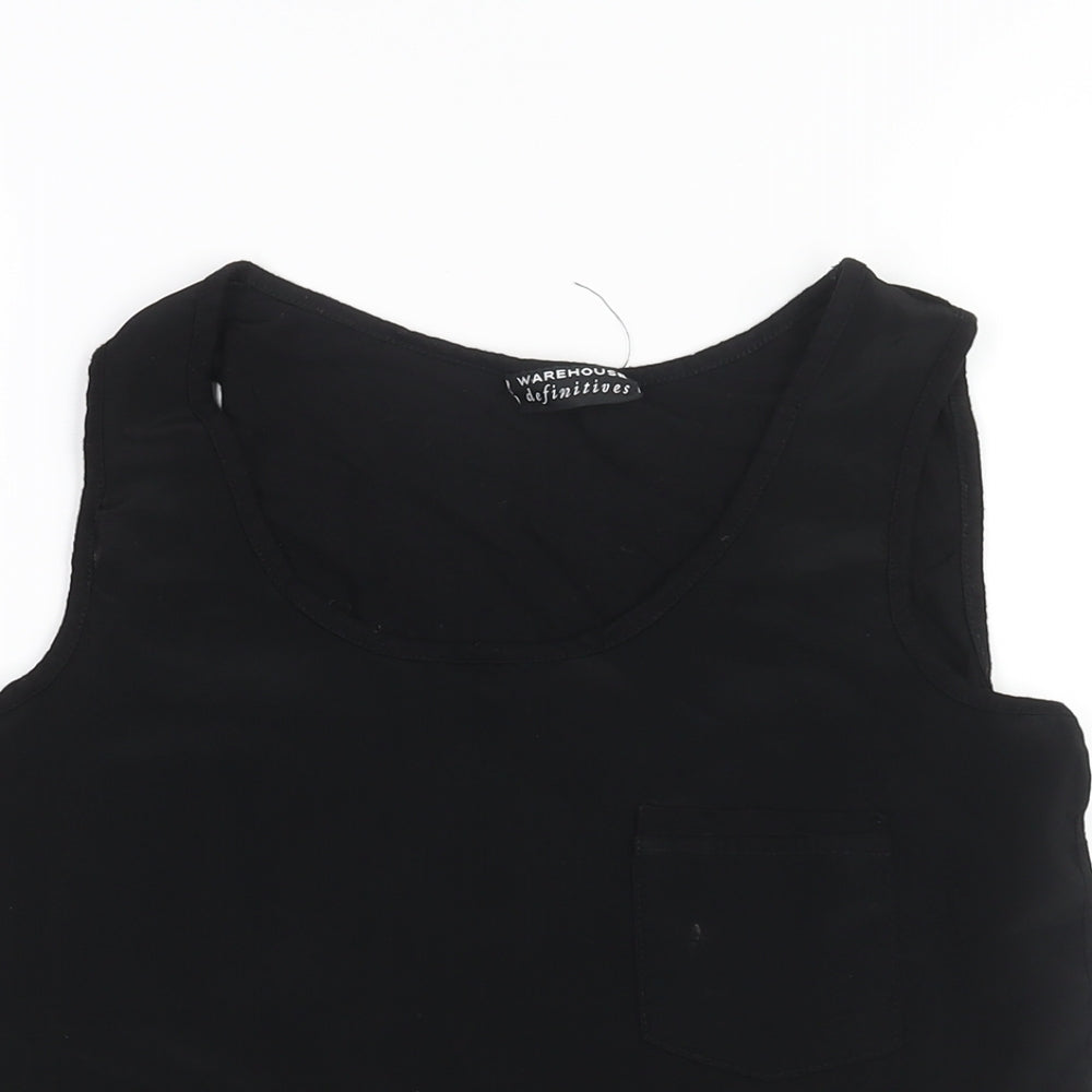 Womens UK Size 10 Warehouse Black Camisole Blouse