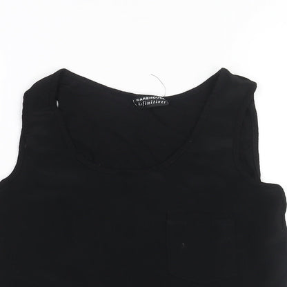 Womens UK Size 10 Warehouse Black Camisole Blouse