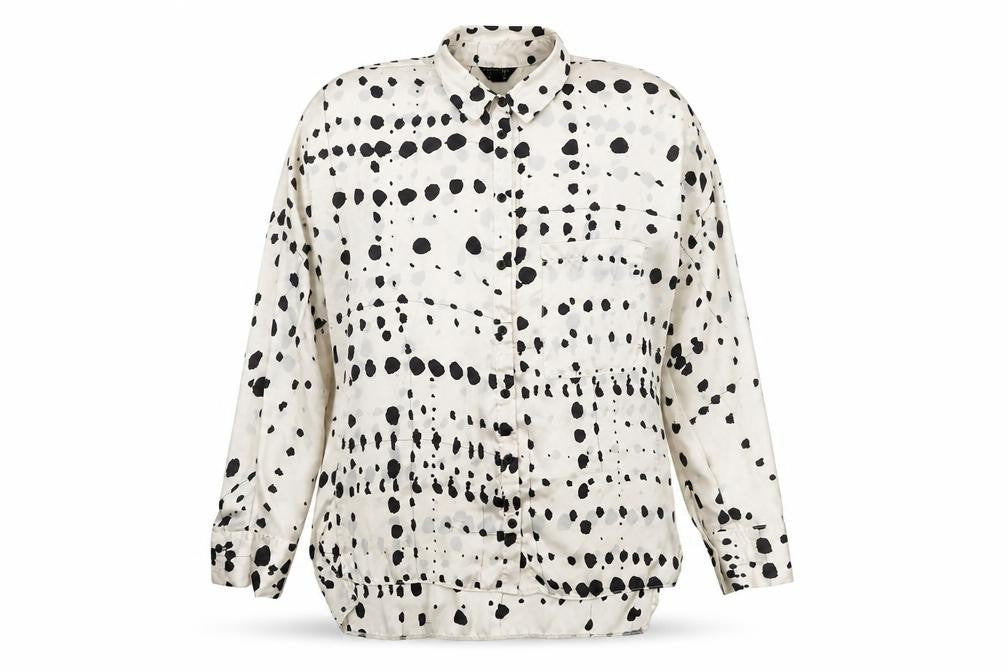 Womens UK Size 8 Topshop Ivory Basic Button-Up