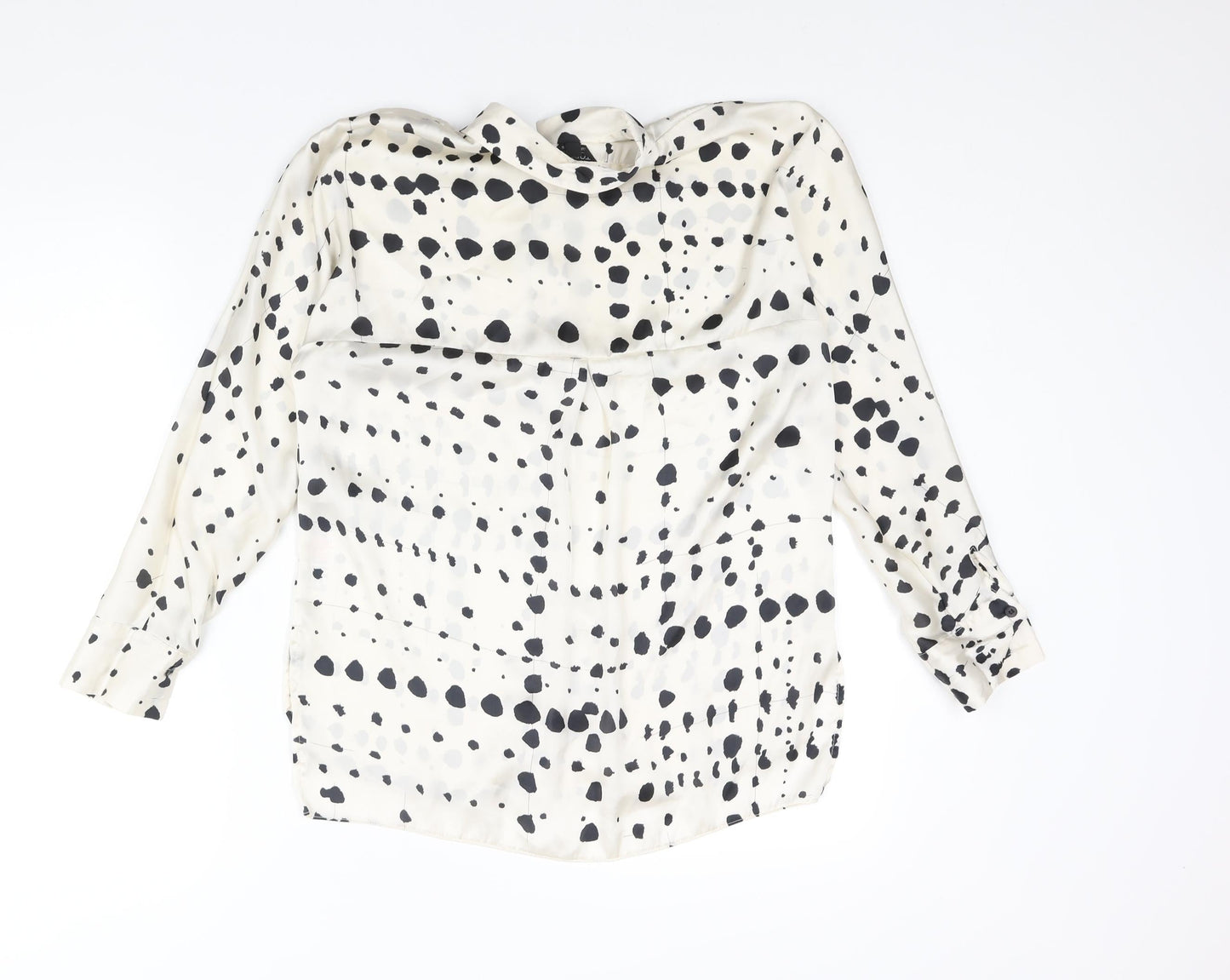 Womens UK Size 8 Topshop Ivory Basic Button-Up