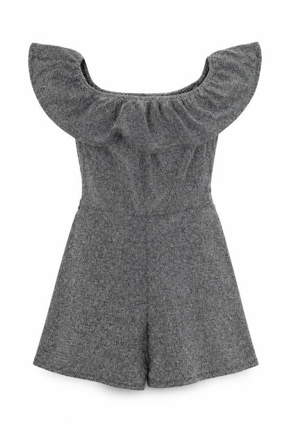 Womens UK Size 6 Miss Selfridge One-Piece Silver Playsuit