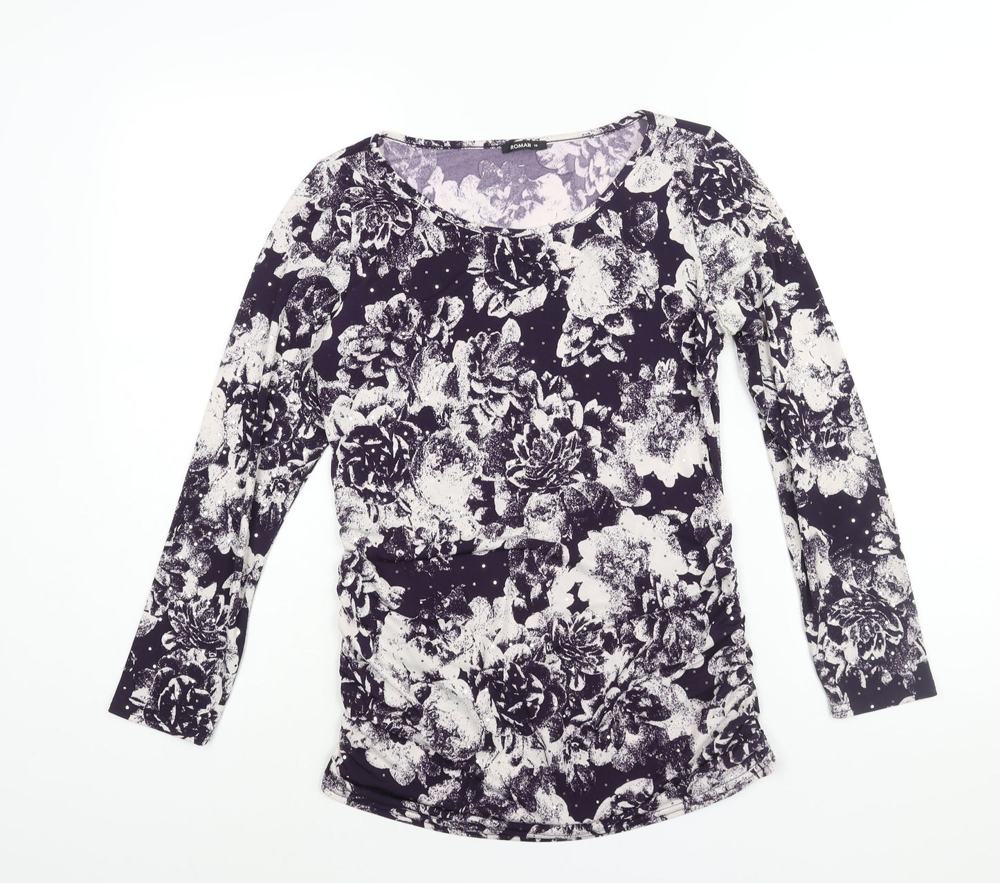 Womens UK Size 10 Roman Purple Basic Blouse