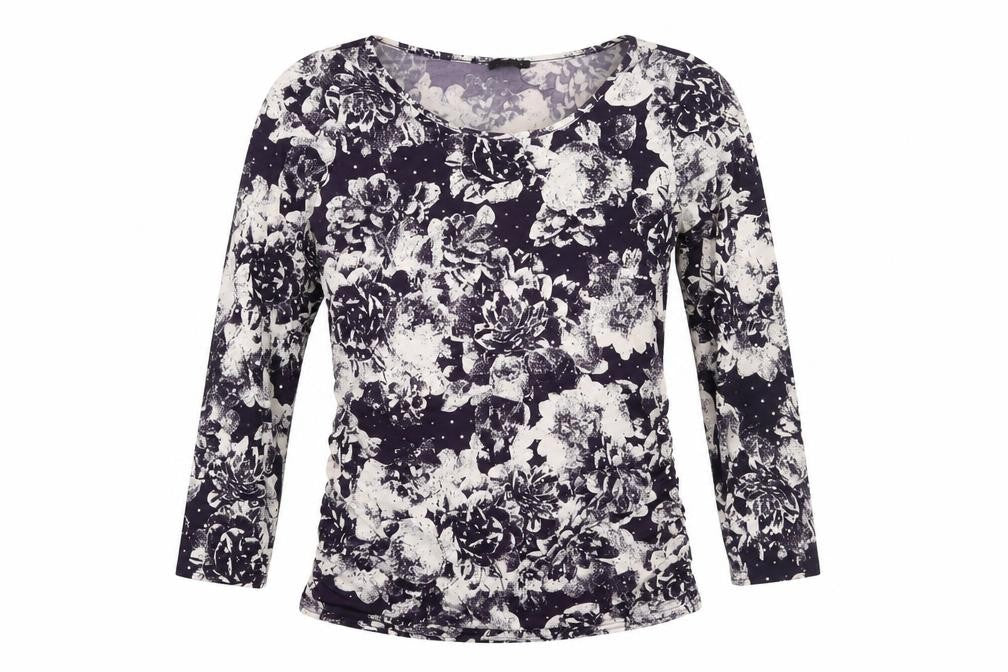 Womens UK Size 10 Roman Purple Basic Blouse