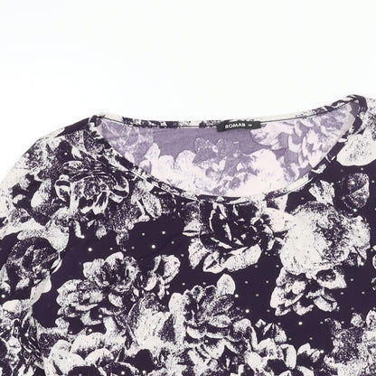 Womens UK Size 10 Roman Purple Basic Blouse