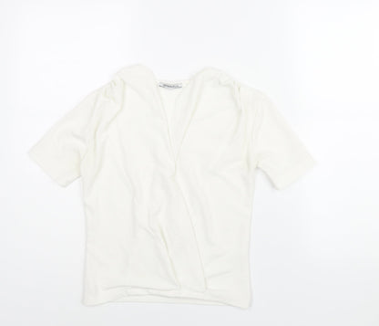 Womens UK Size S Zara White Basic Blouse