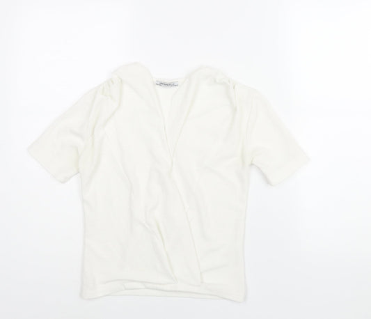 Womens UK Size S Zara White Basic Blouse