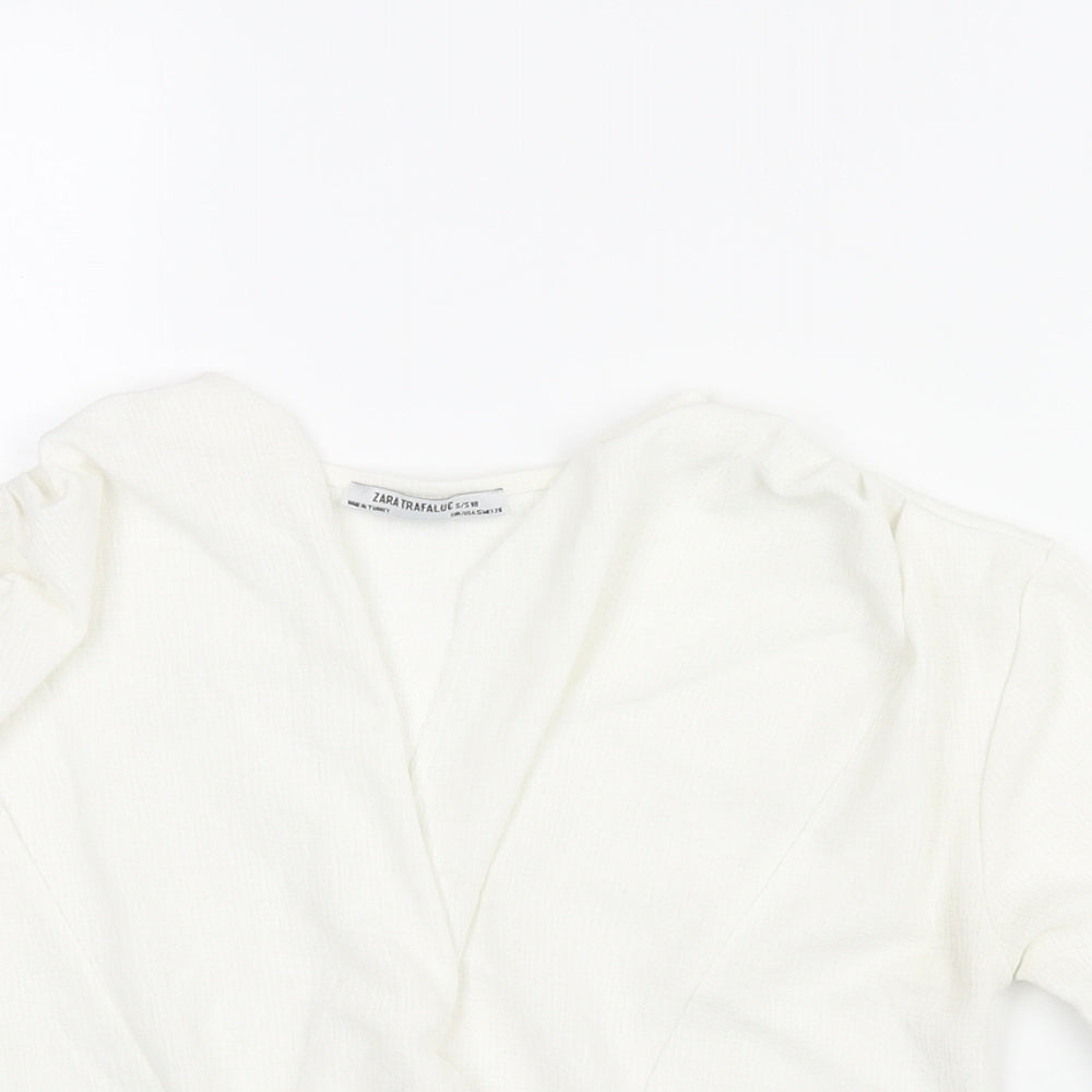 Womens UK Size S Zara White Basic Blouse