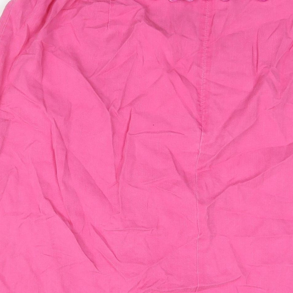 Ann Harvey Womens Pink Lyocell Straight & Pencil Skirt Size 20 Zip - Beaded Belt