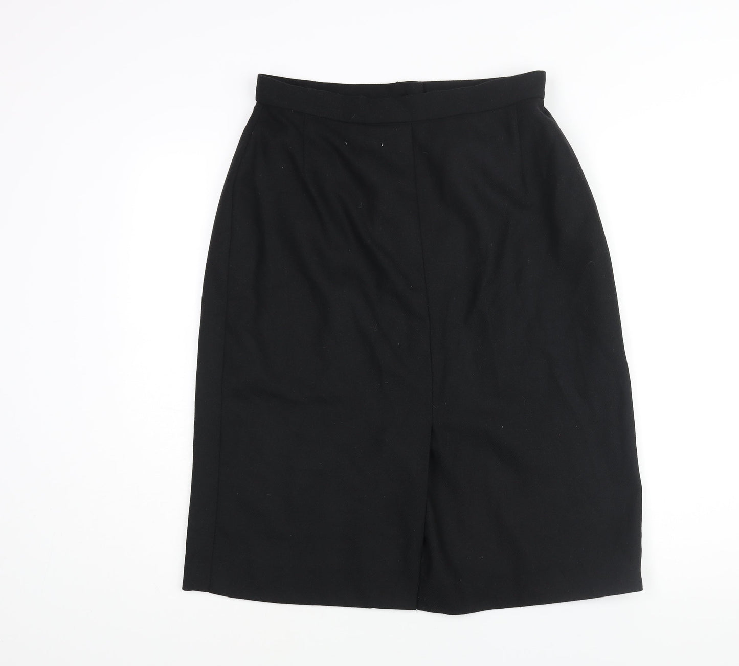 Littlewoods Womens Black Polyester Straight & Pencil Skirt Size 16 Zip