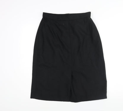 Littlewoods Womens Black Polyester Straight & Pencil Skirt Size 16 Zip