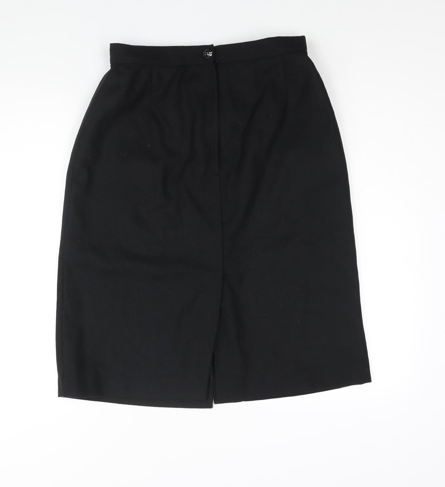 Littlewoods Womens Black Polyester Straight & Pencil Skirt Size 16 Zip