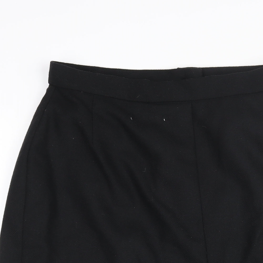 Littlewoods Womens Black Polyester Straight & Pencil Skirt Size 16 Zip