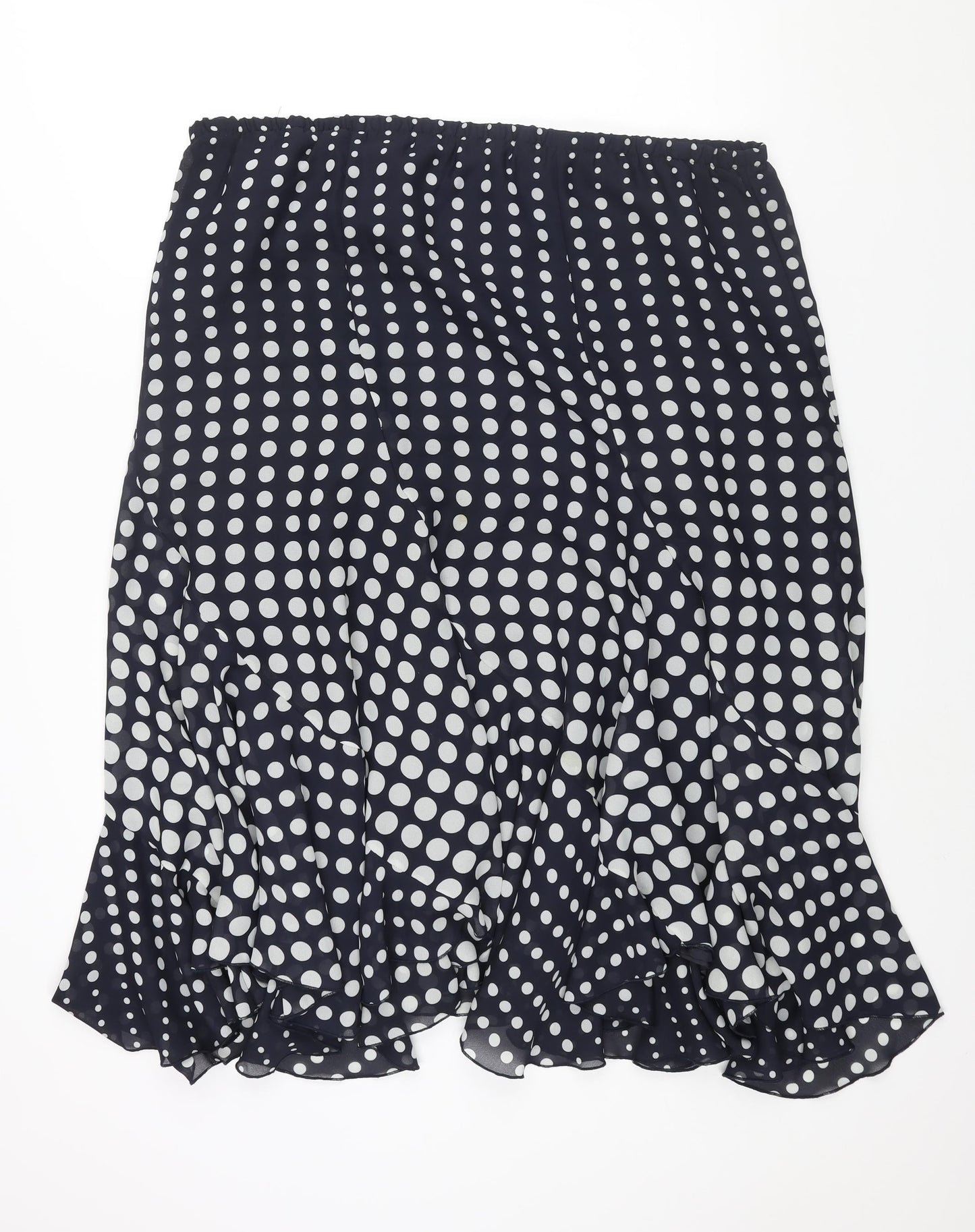 Ridella Womens Blue Polka Dot Polyester Trumpet Skirt Size 22
