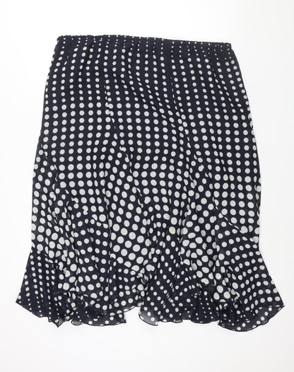 Ridella Womens Blue Polka Dot Polyester Trumpet Skirt Size 22