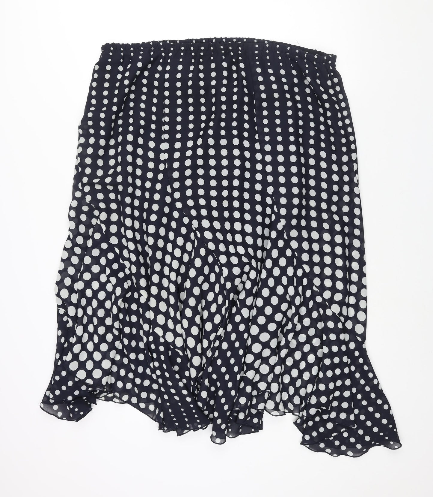 Ridella Womens Blue Polka Dot Polyester Trumpet Skirt Size 22