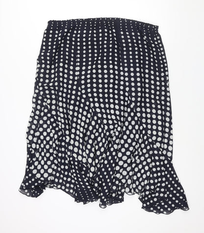 Ridella Womens Blue Polka Dot Polyester Trumpet Skirt Size 22