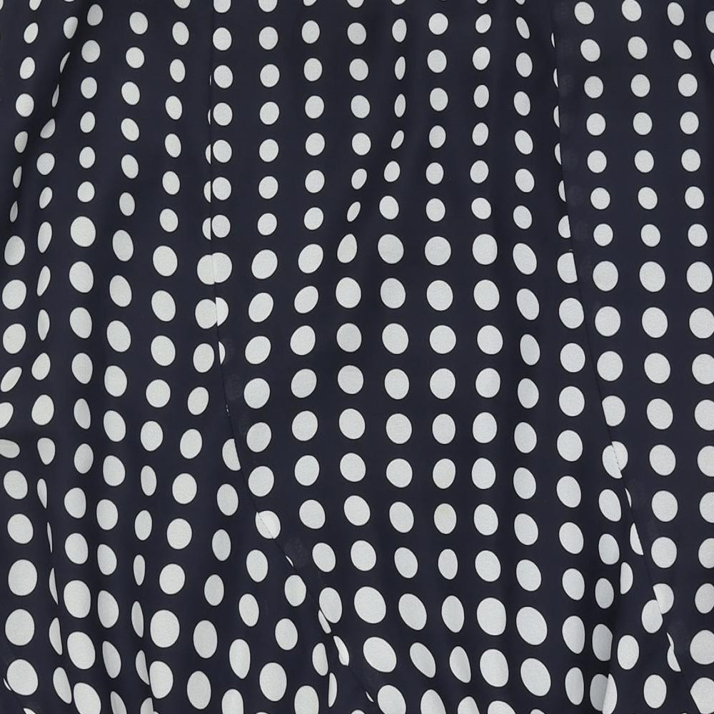 Ridella Womens Blue Polka Dot Polyester Trumpet Skirt Size 22