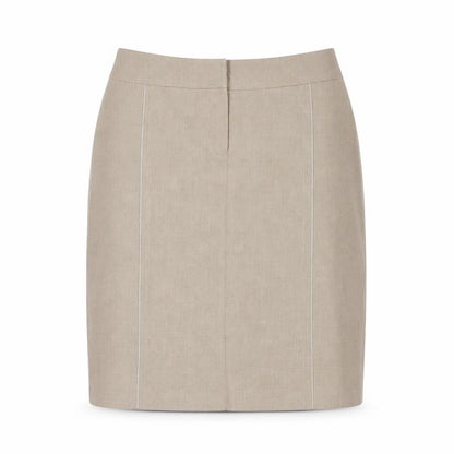 Per Una Womens Beige Polyester Straight & Pencil Skirt Size 12 Zip