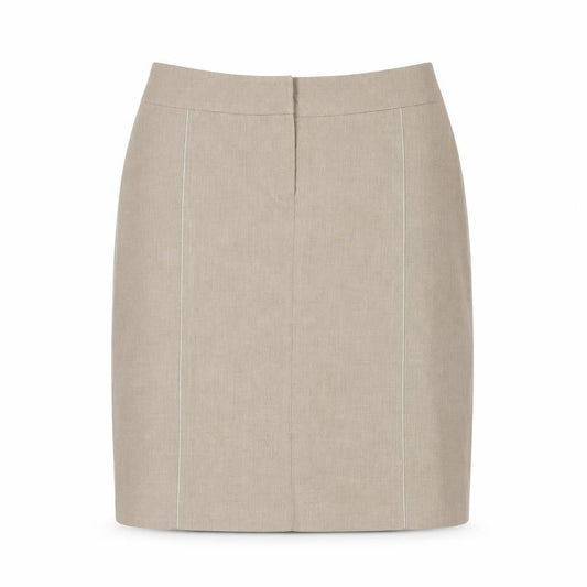 Per Una Womens Beige Polyester Straight & Pencil Skirt Size 12 Zip